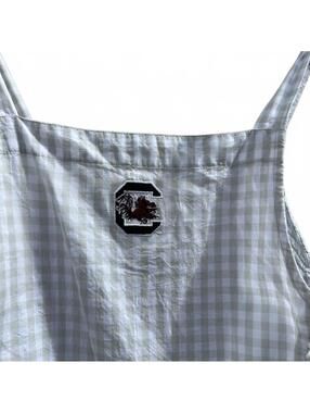 GARB TEAM Carolina Gamecocks Cocky Grey & White Gingham Jumper Dress Sundress
